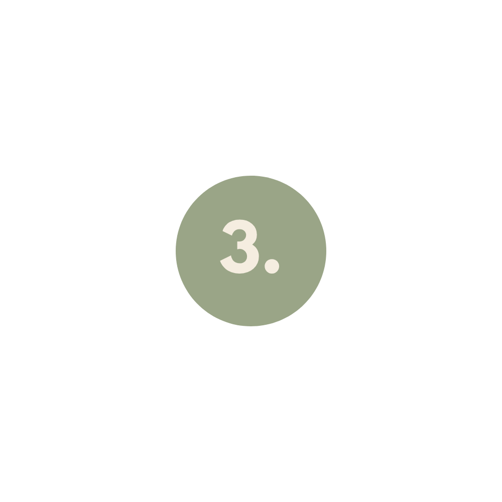 A black-and-white diagram explaining a process with three numbered steps, with the third step highlighted inside a green circle.