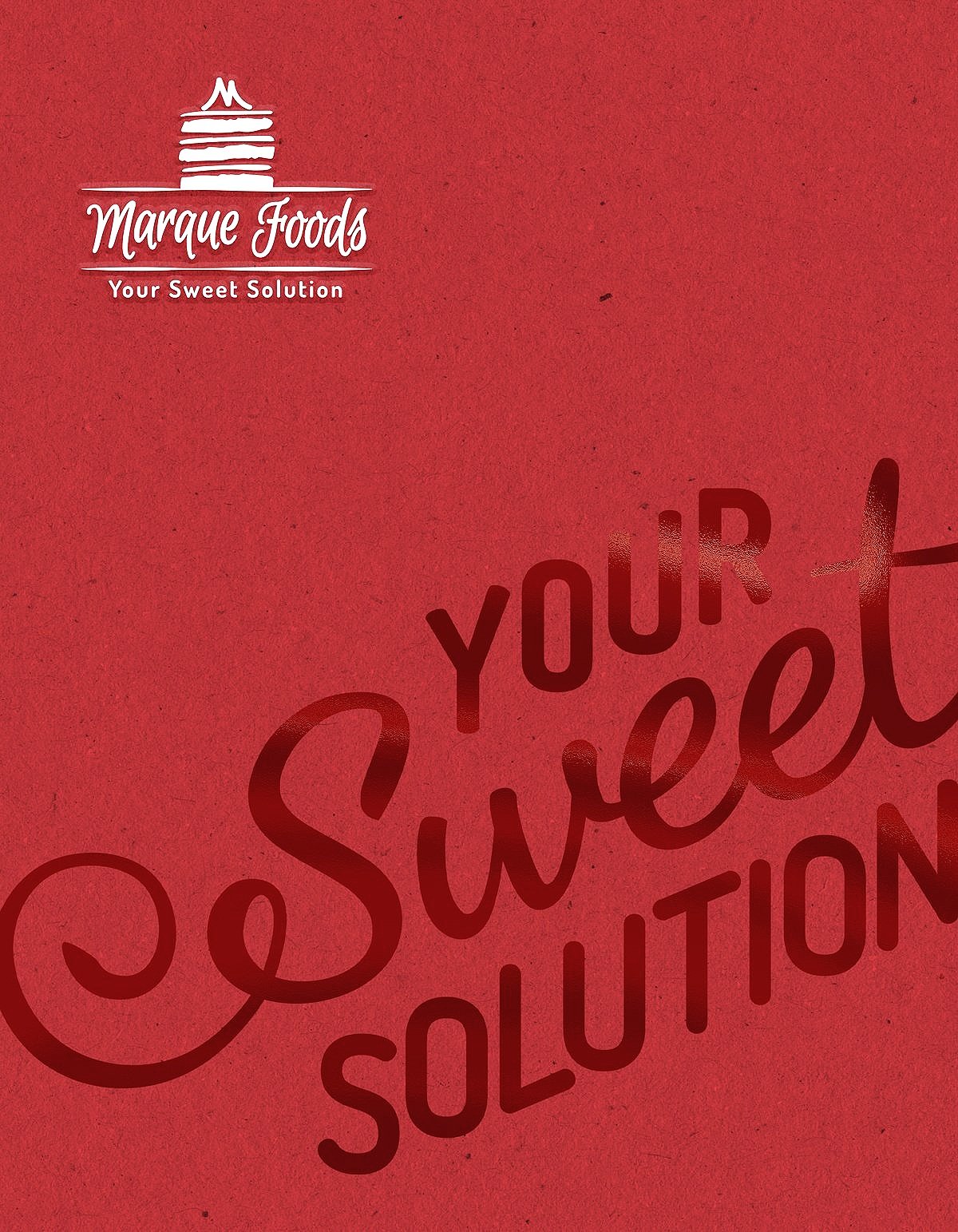 MARQUE FOODS SALES KIT | A folder detailing each category of products the company offered as individual sheets so certain categories could be removed to better target the customer. Click to view the PDF.