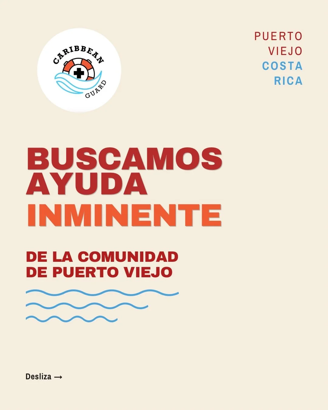 🚨 COMUNIDAD DE PUERTO VIEJO, NECESITAMOS DE SU AYUDA

Estamos buscando con urgencia un espacio donde poder guardar nuestro equipamiento, idealmente a orillas del mar y resguardado de la lluvia. 🌊

Si ten&eacute;s un espacio que pueda servirnos o co