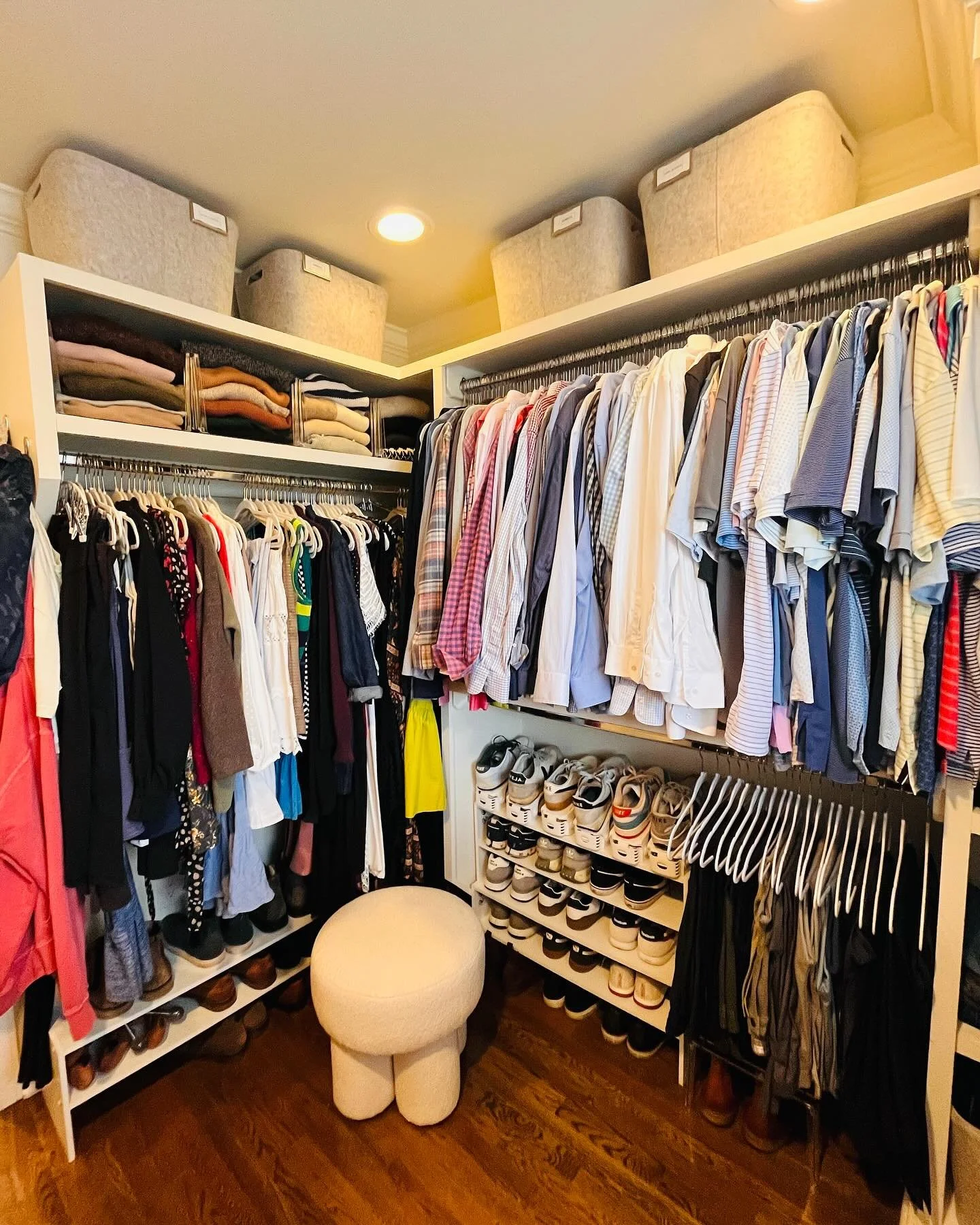 ✨Closet Makeover ✨

This Primary Closet was one of the most challenging spaces I&rsquo;ve done because of its size and layout. The corner storage is great in theory, but it&rsquo;s easy to lose items to the back of the abyss. 

The keys to this trans