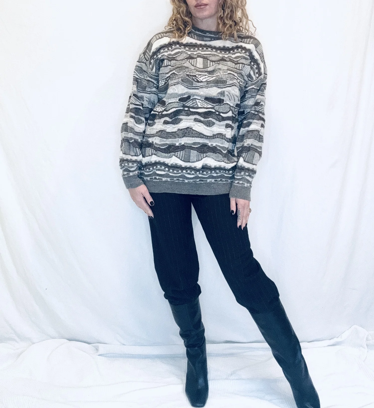 1990s 3D Knit Sweater — Third Eye Vintage