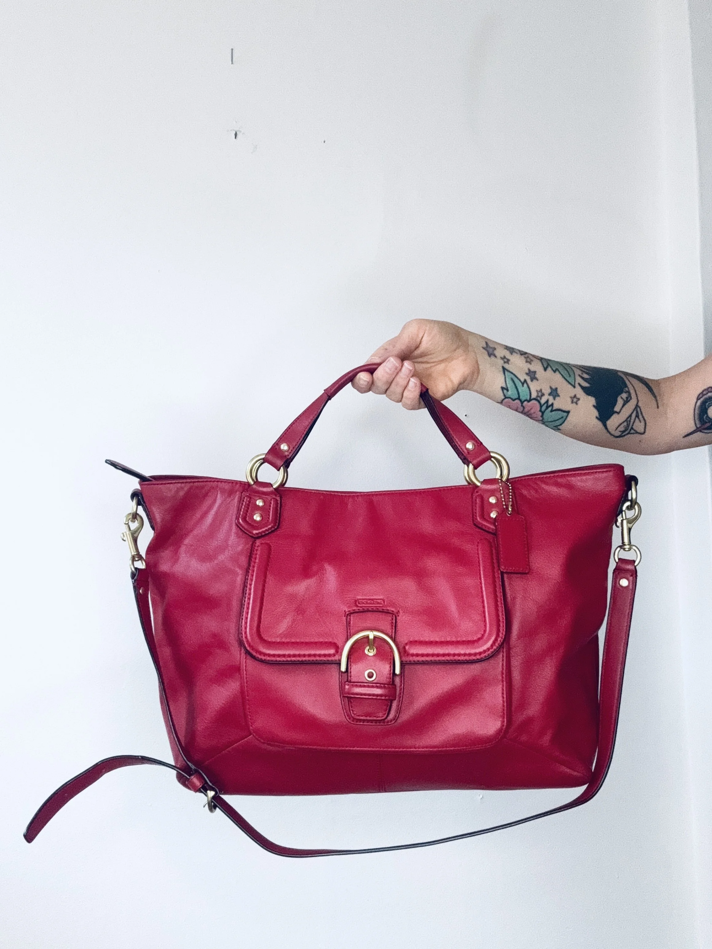 2000s Coach Campbell Leather Belle Carryall