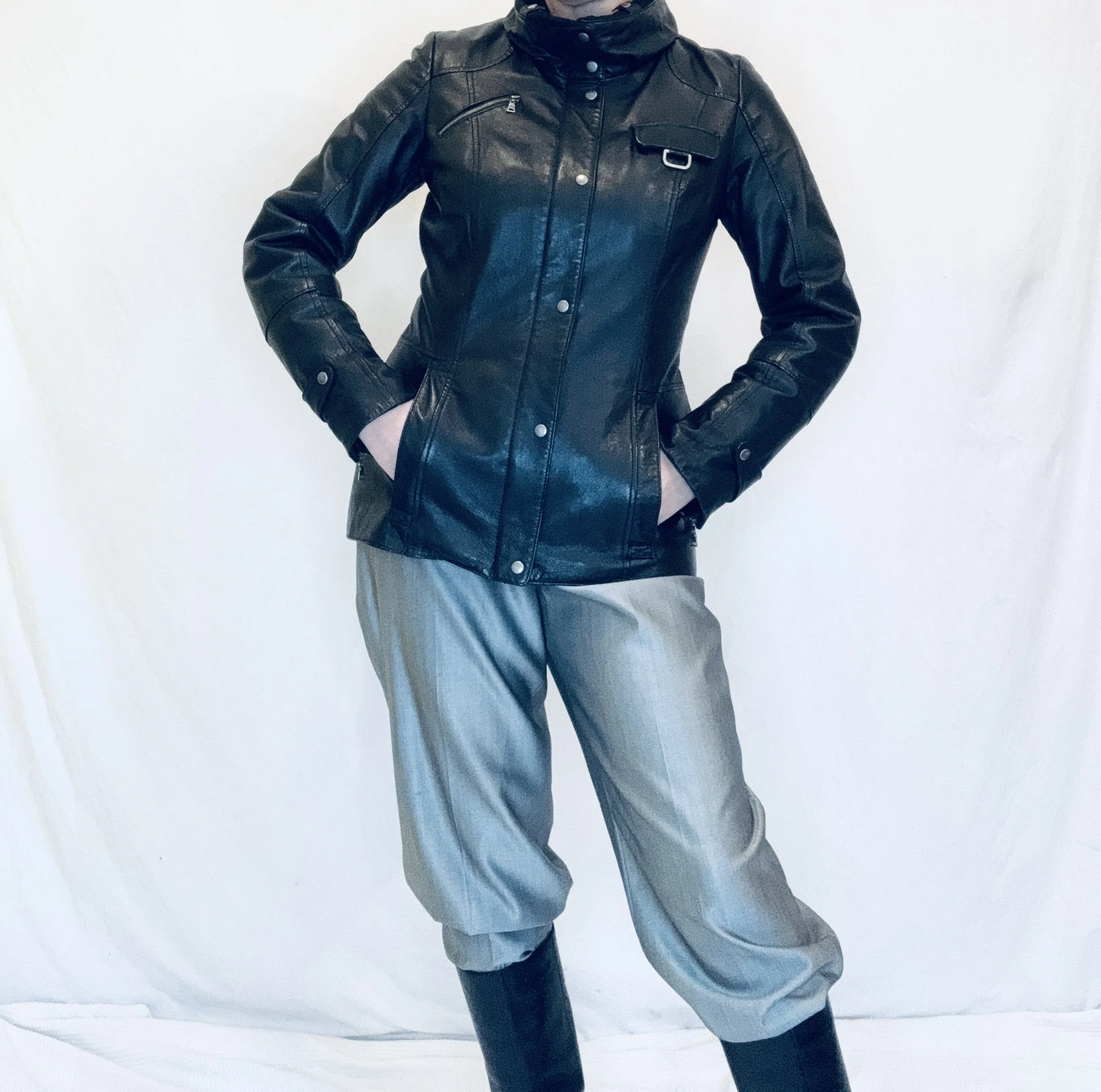 2000s Leather Utility Jacket