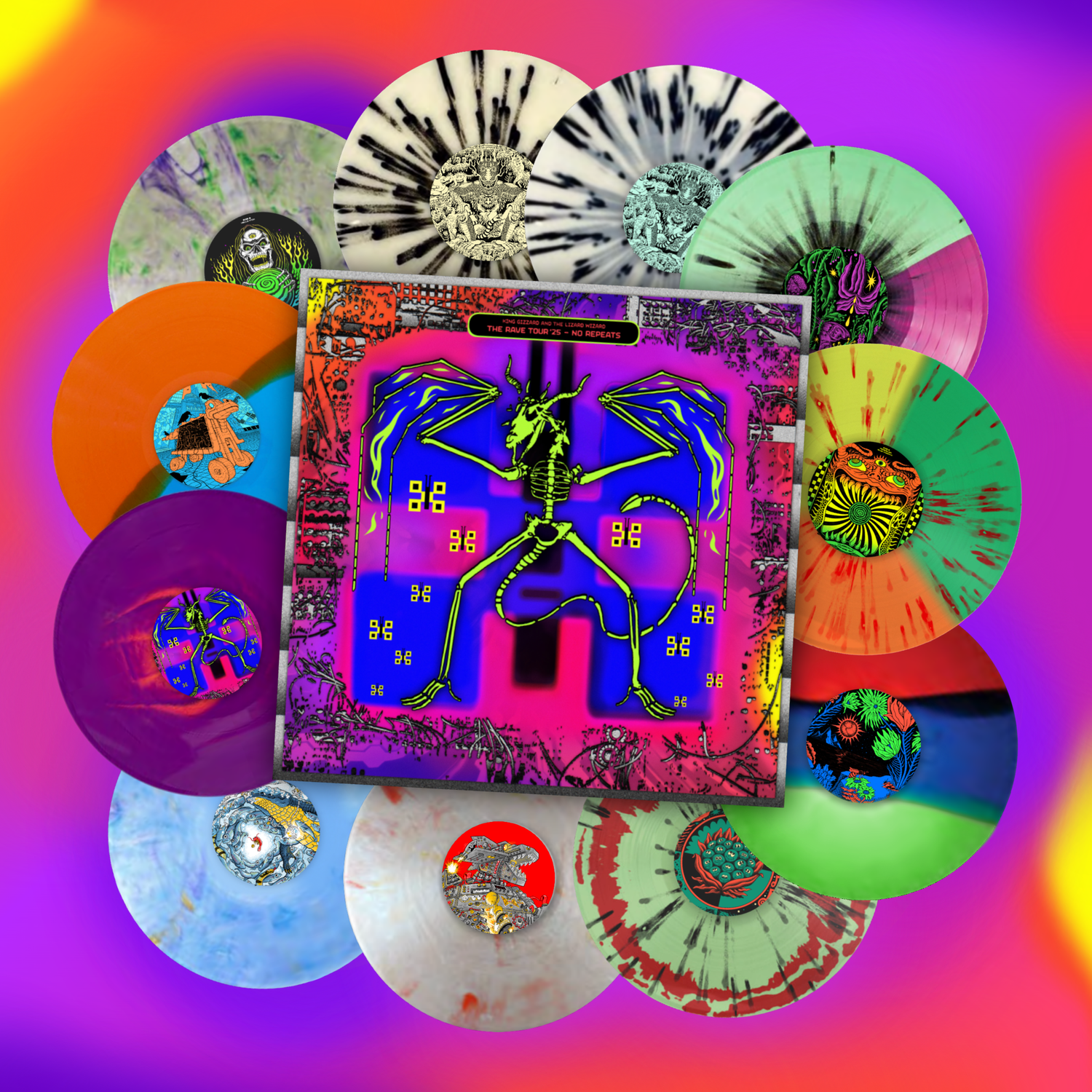 King Gizzard Rave Tour '25 No Repeats Box Set — Any Thing Records, LLC