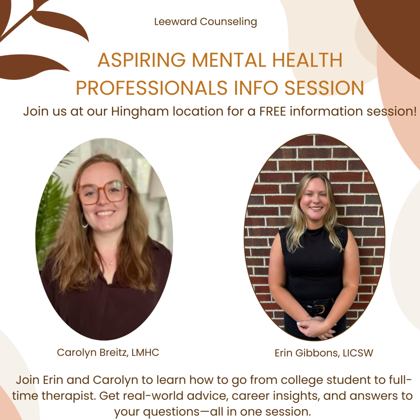 Aspiring Mental Health Professionals Info Session