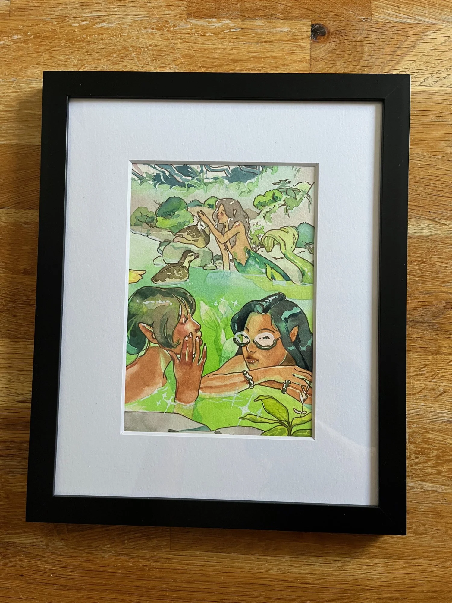 Girl Talk - Original Watercolor Painting