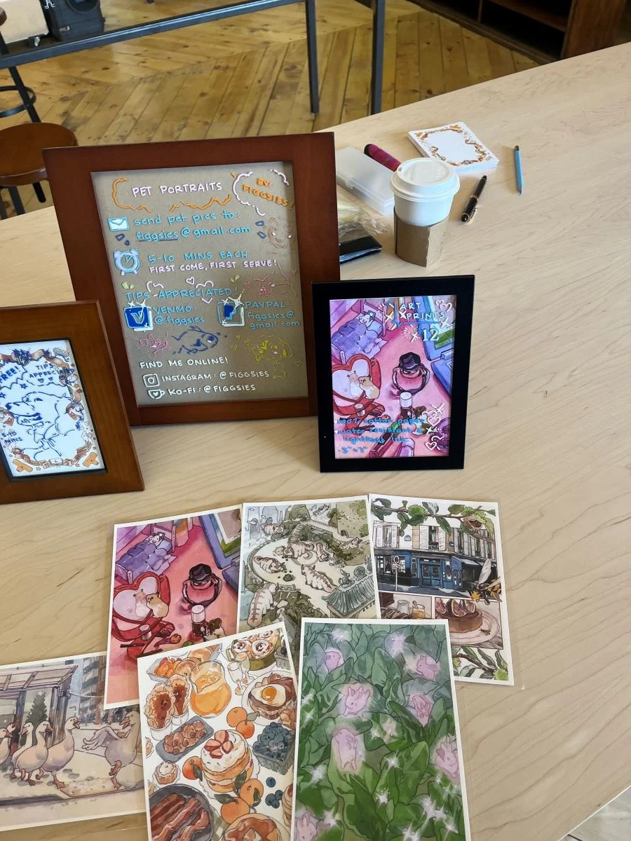 I left a few prints for sale for people to browse while waiting for their portrait.