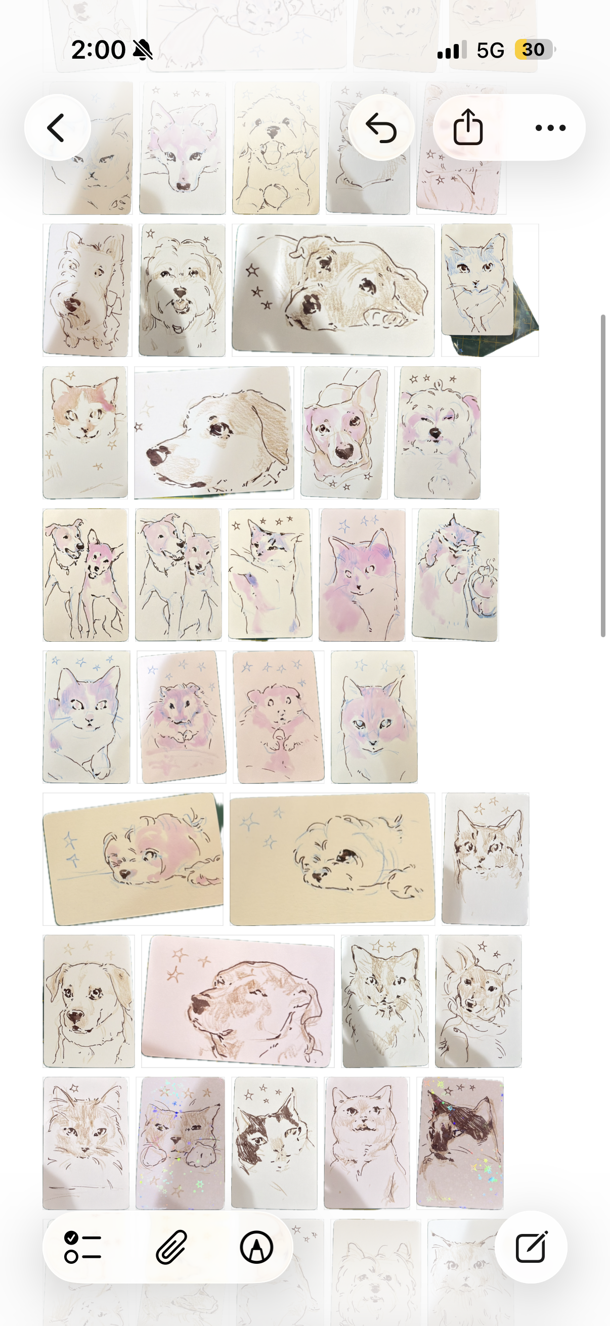 You might notice a few duplicates. Sometimes the guest would ask for multiple copies!

A few times, I did the portrait twice because for whatever reason I didn't like the first version. If that happened, I'd do the second version free of charge and g