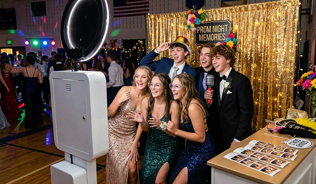 School Photo Booth Rental for Proms, Dances & Events