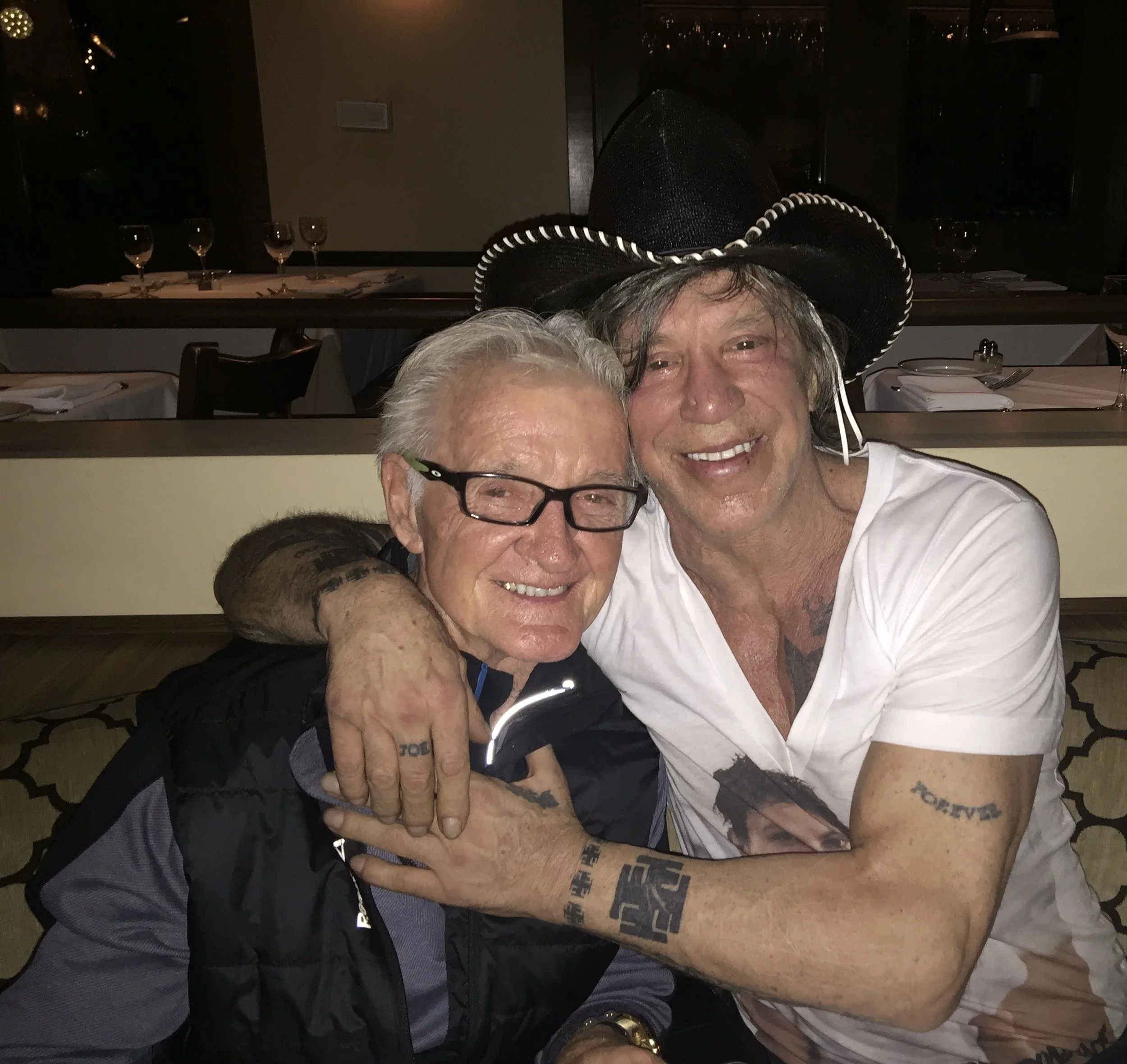 Monty Cox with Mickey Rourke