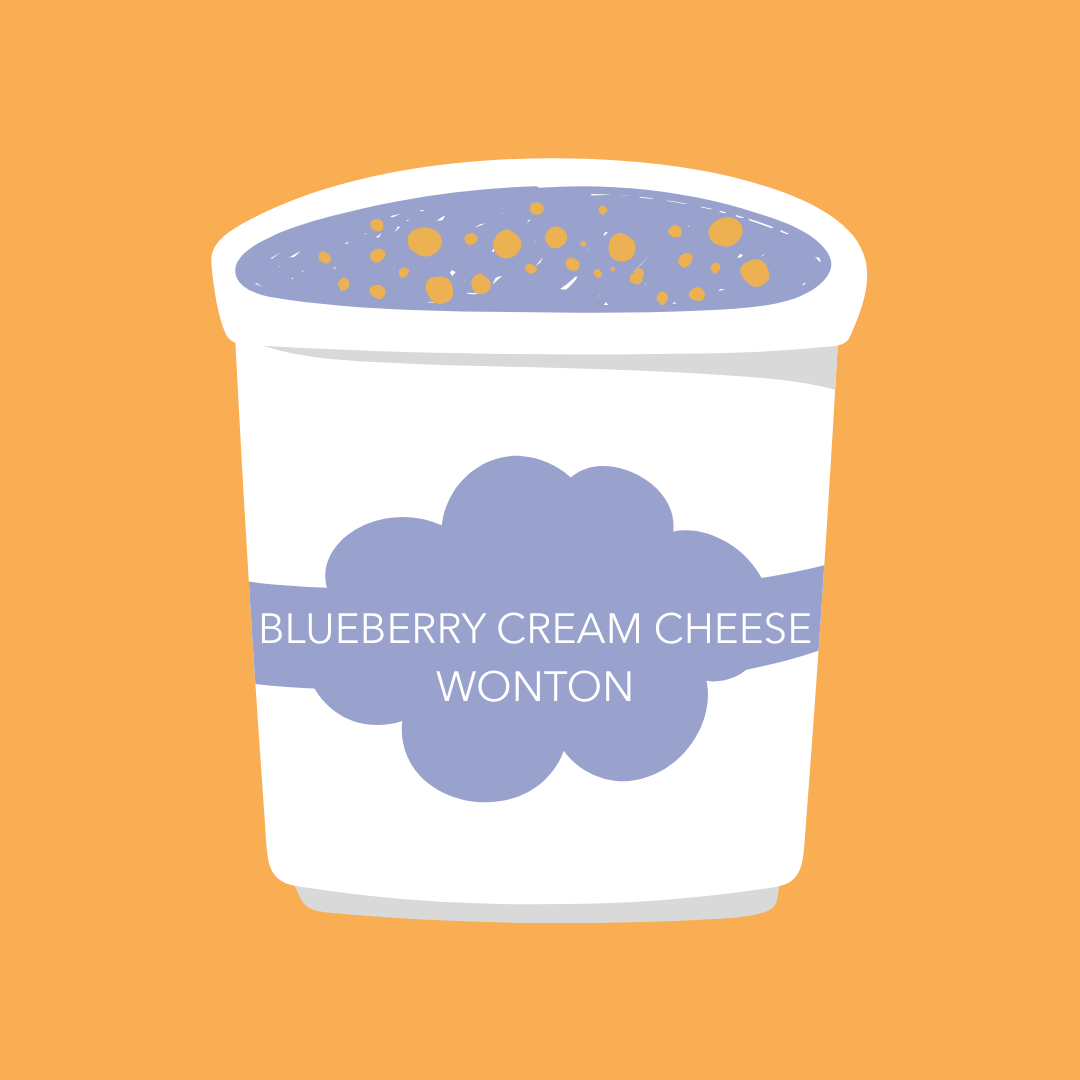 BLUEBERRY CREAM CHEESE WONTON