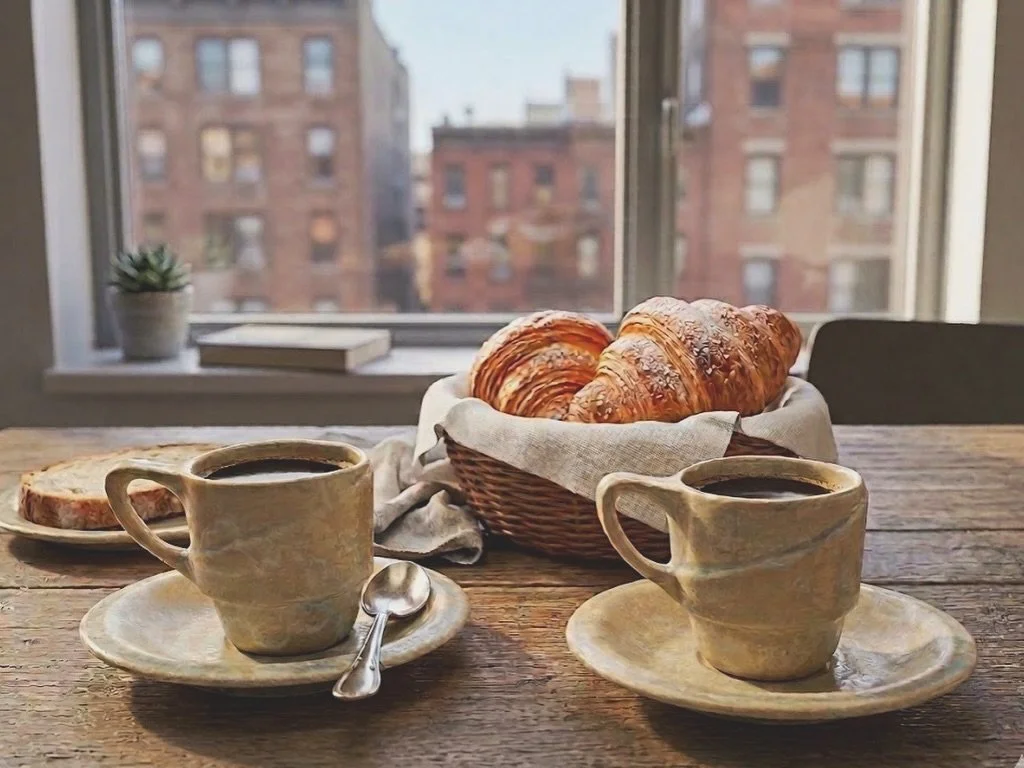 Desayuno tard&iacute;o, o el segundo caf&eacute; del d&iacute;a. Nuestra desconexi&oacute;n en vacaciones o una manera de disfrutar de nuestra cer&aacute;mica. 

Volvemos por aqu&iacute; el lunes, pero la tienda online no descansa y estas tazas de po