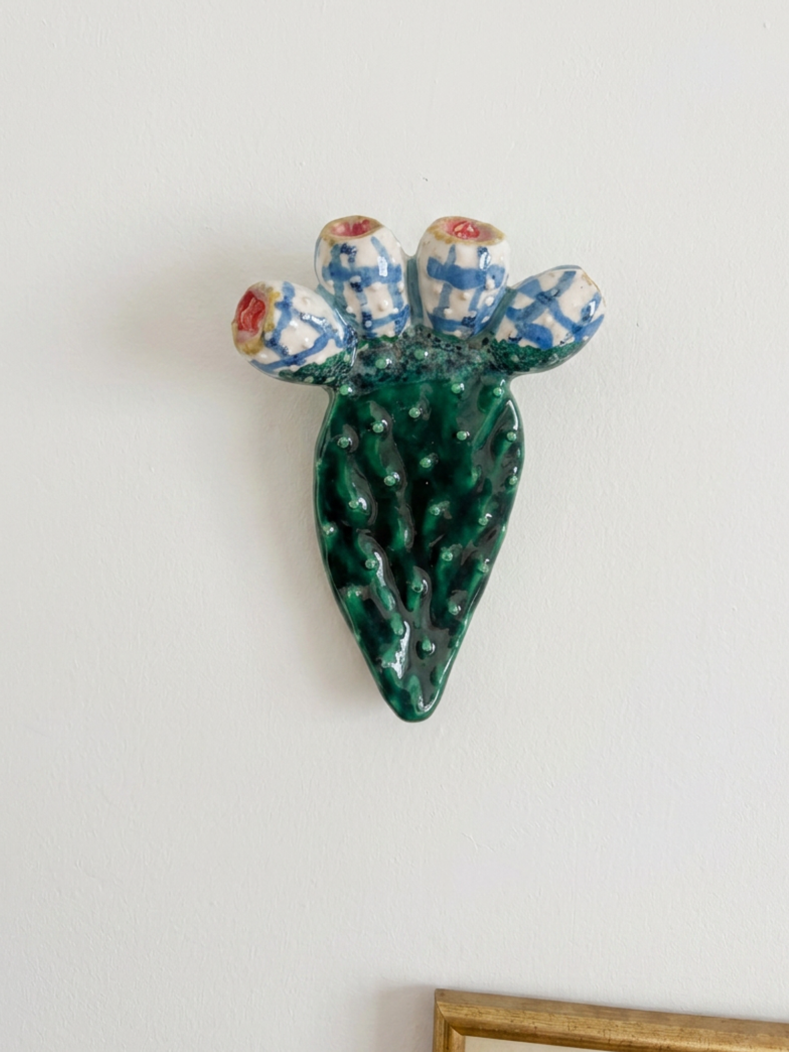 Cáctus de cerámica - Decoración en pared