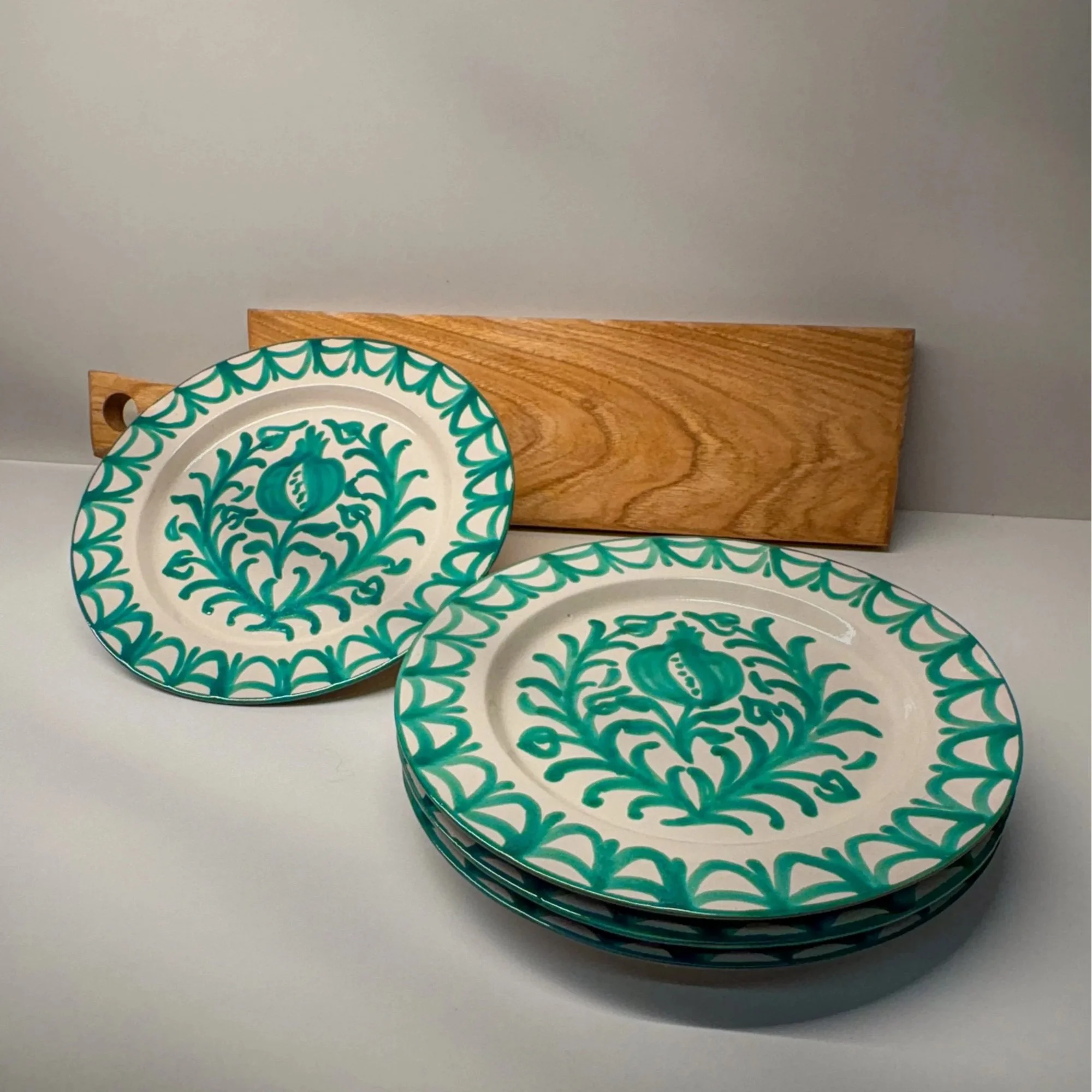 Conjunto de 4 platos llanos de Granada