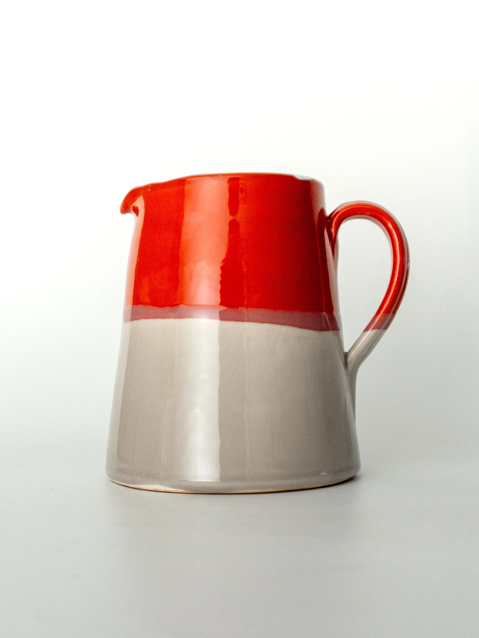 Jarra Italiana Roja y Gris