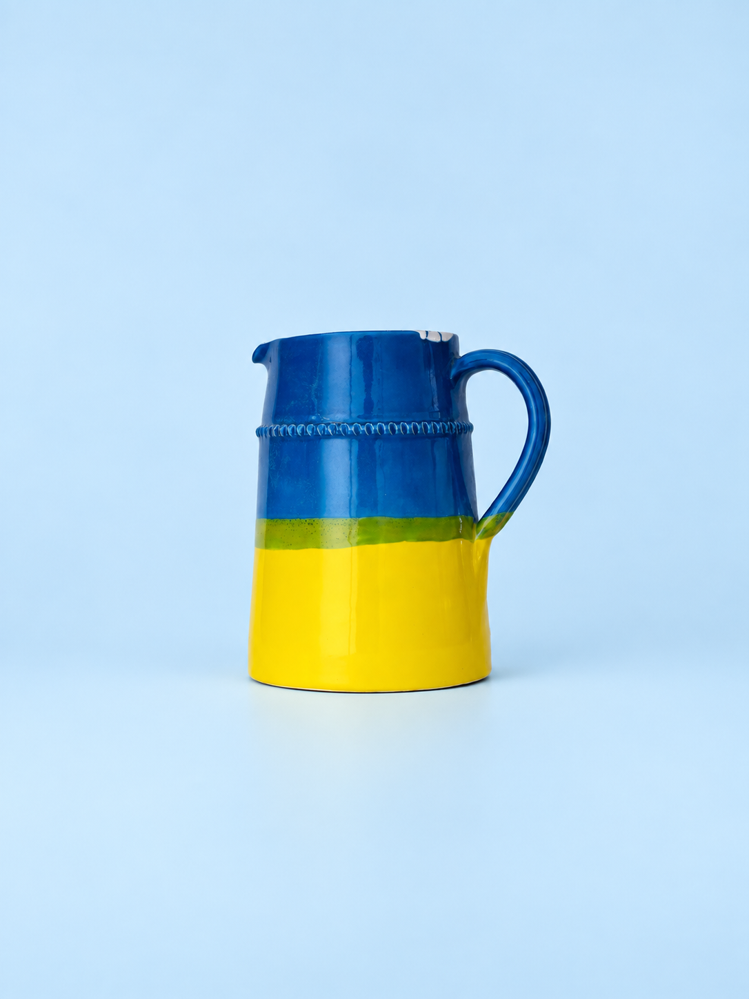 Jarra azul y verde de Puglia