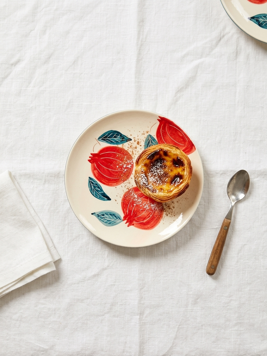 Plato de Postre Granadas. 18.5cm