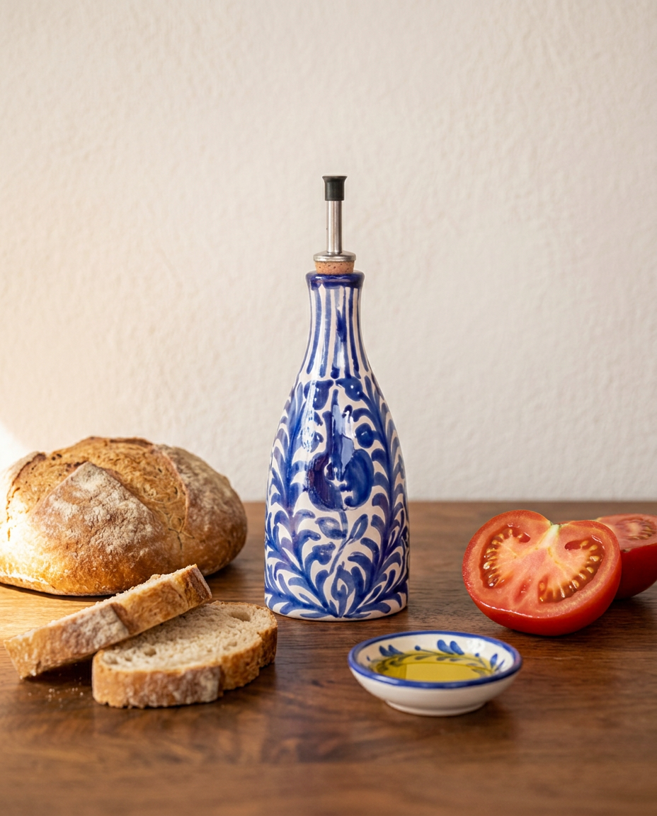 Aceitera de Cerámica Granadina Pintada a Mano – 1L