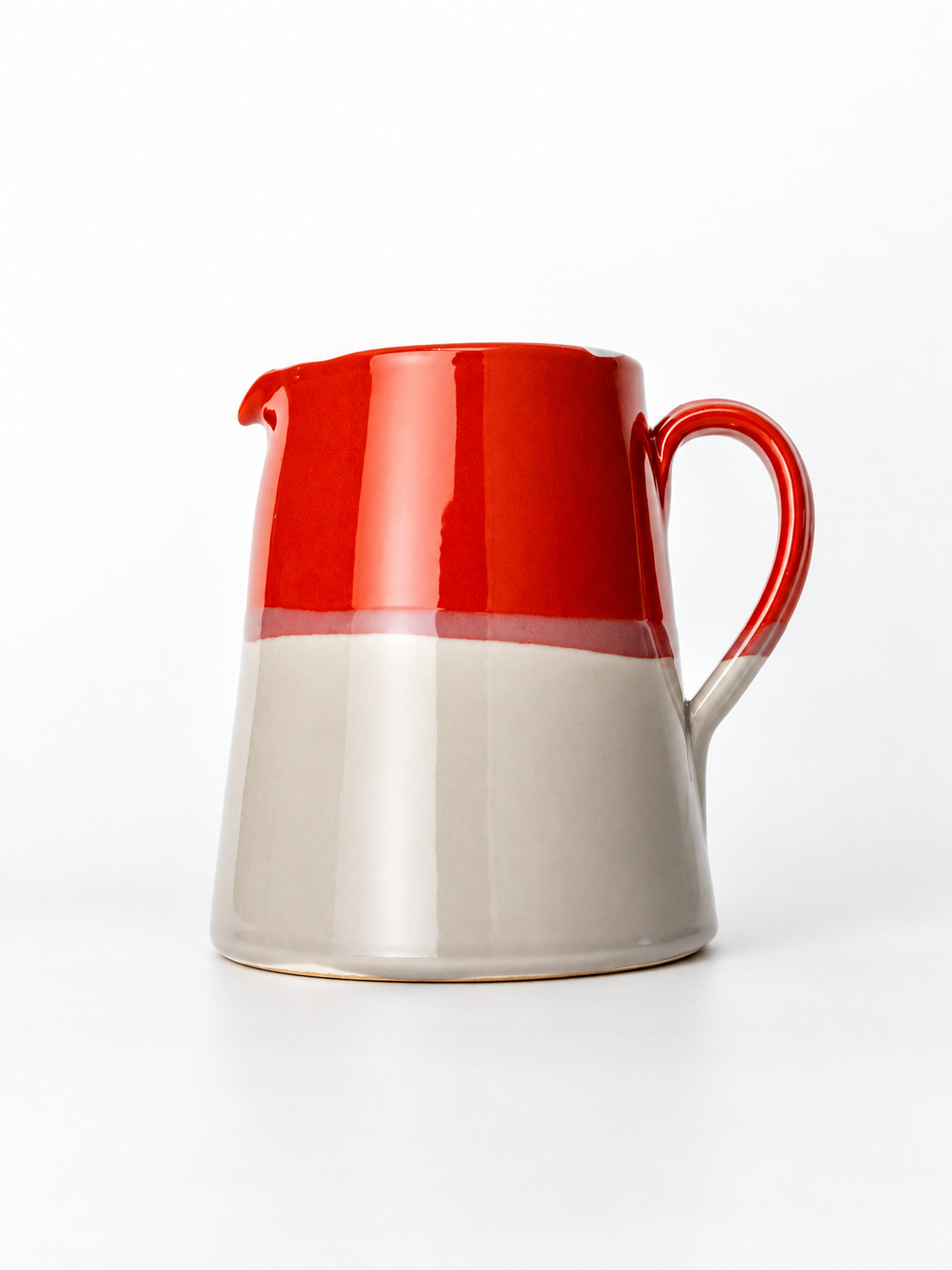 Jarra italiana roja y gris