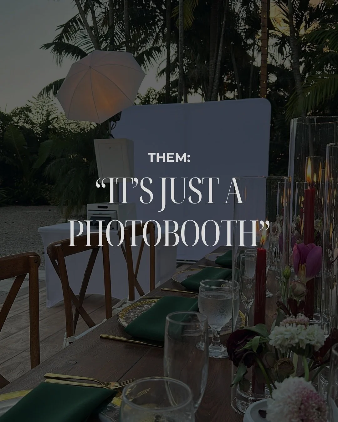 Not just a photobooth &bull; A personalized experience your guests will rave about &mdash; keepsakes, connection, laughter, and memories that live beyond the event.

From nonstop lines to heartfelt guestbooks and custom prints&hellip;
This is what un
