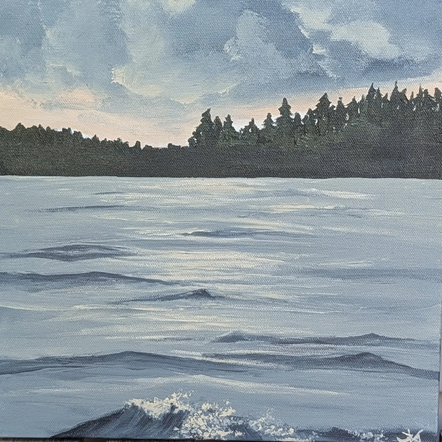A cold June sunset... Early summers can be so dreamy around here... I loved working with the warm whites &amp; actually a whole lot of color for me! 😅🎨
This collection (along with Droning Water, Bloom of the Blackberry, etc.) was the final one befo