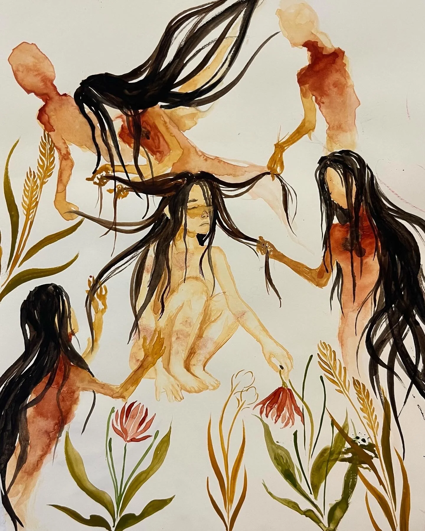 Watercolour- Journal entry. 2024.
