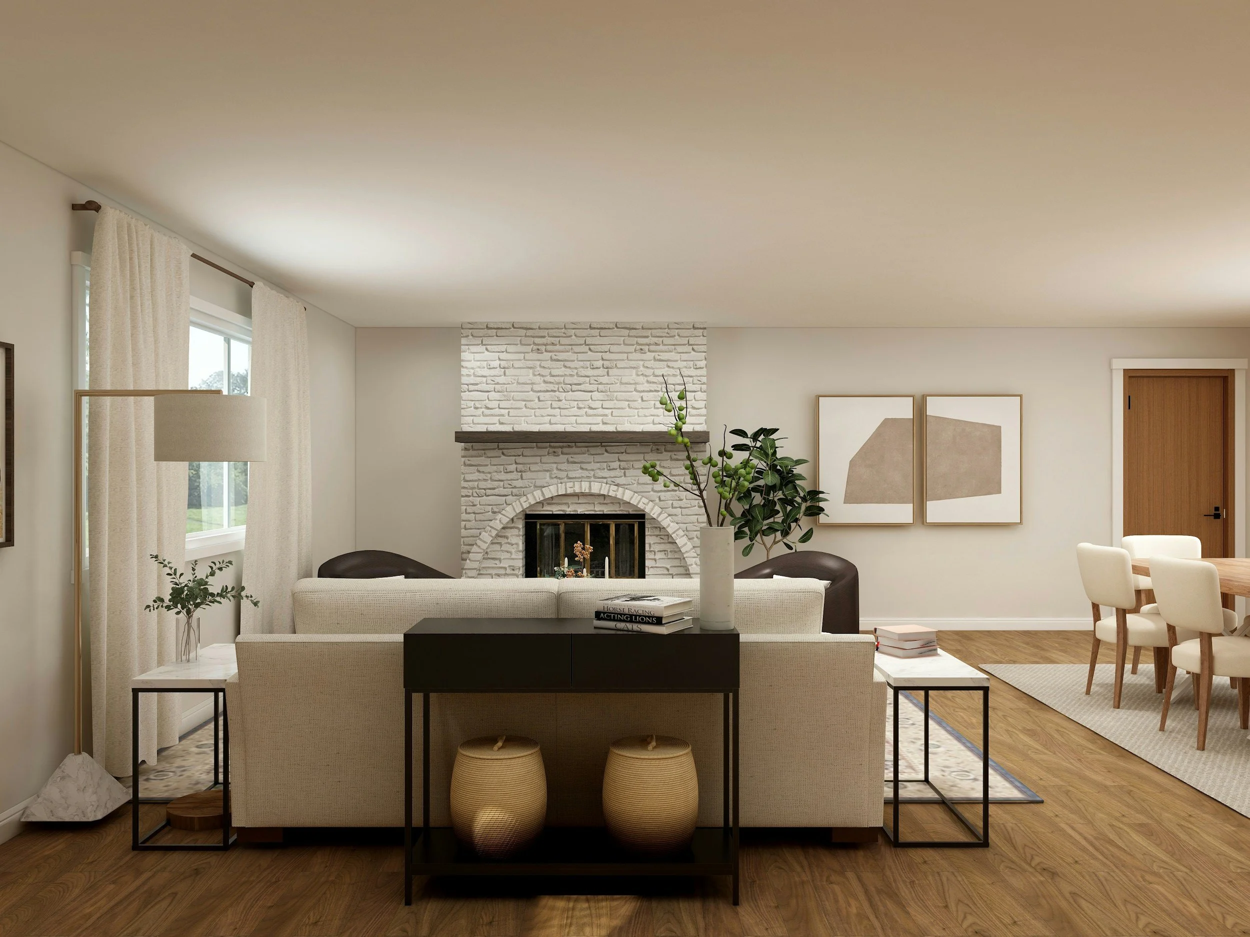 Charlotte home staging styled living room interior design OnStyleLiving NC