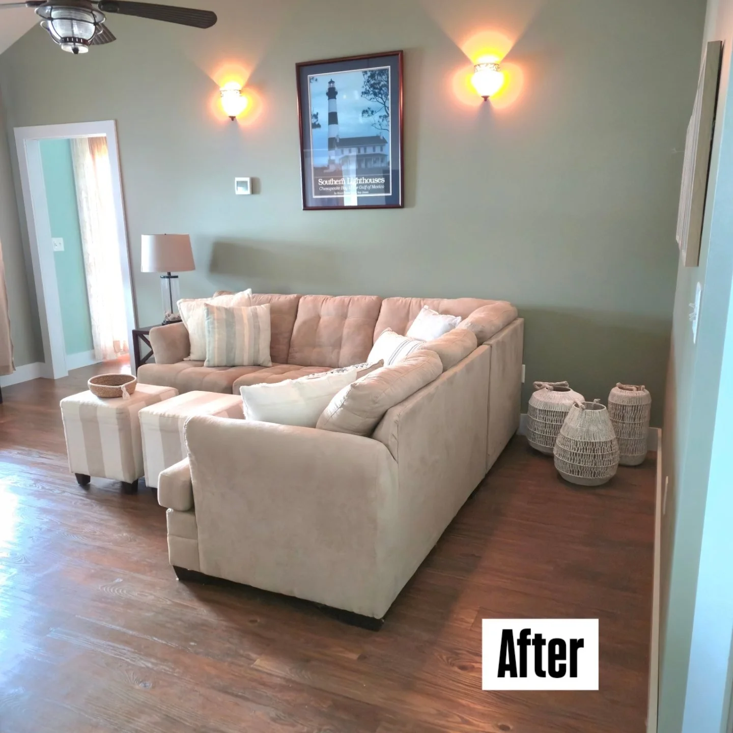 Charlotte home staging after living room interior design Charlotte NC