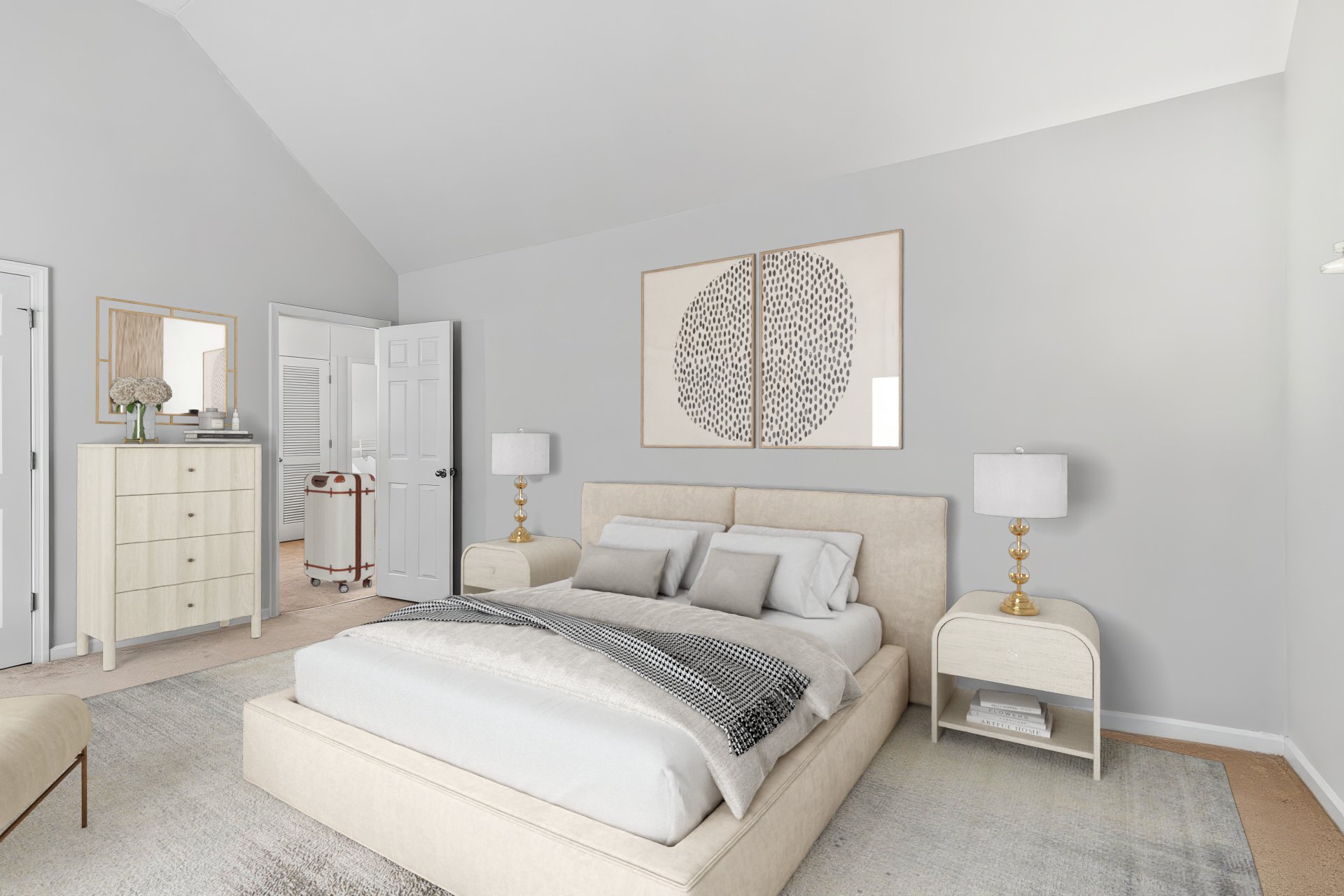 Charlotte interior styling room refresh after complete makeover new furnishings modern accessories OnStyleLiving NC