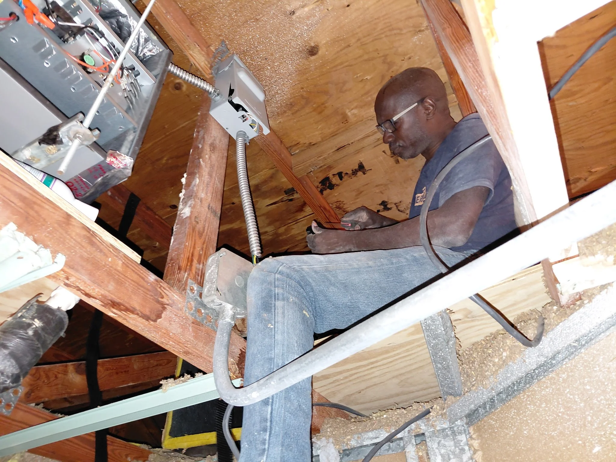 Wiring up new AH in Attic