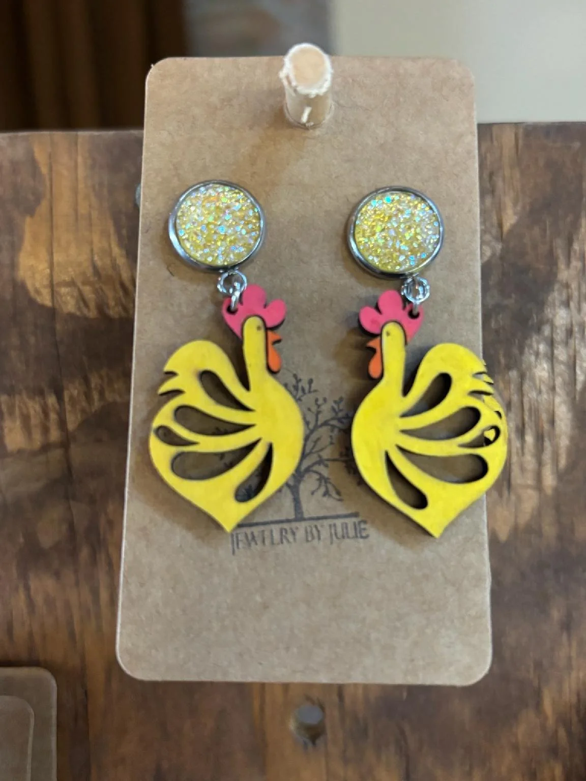 Stud Rooster earrings