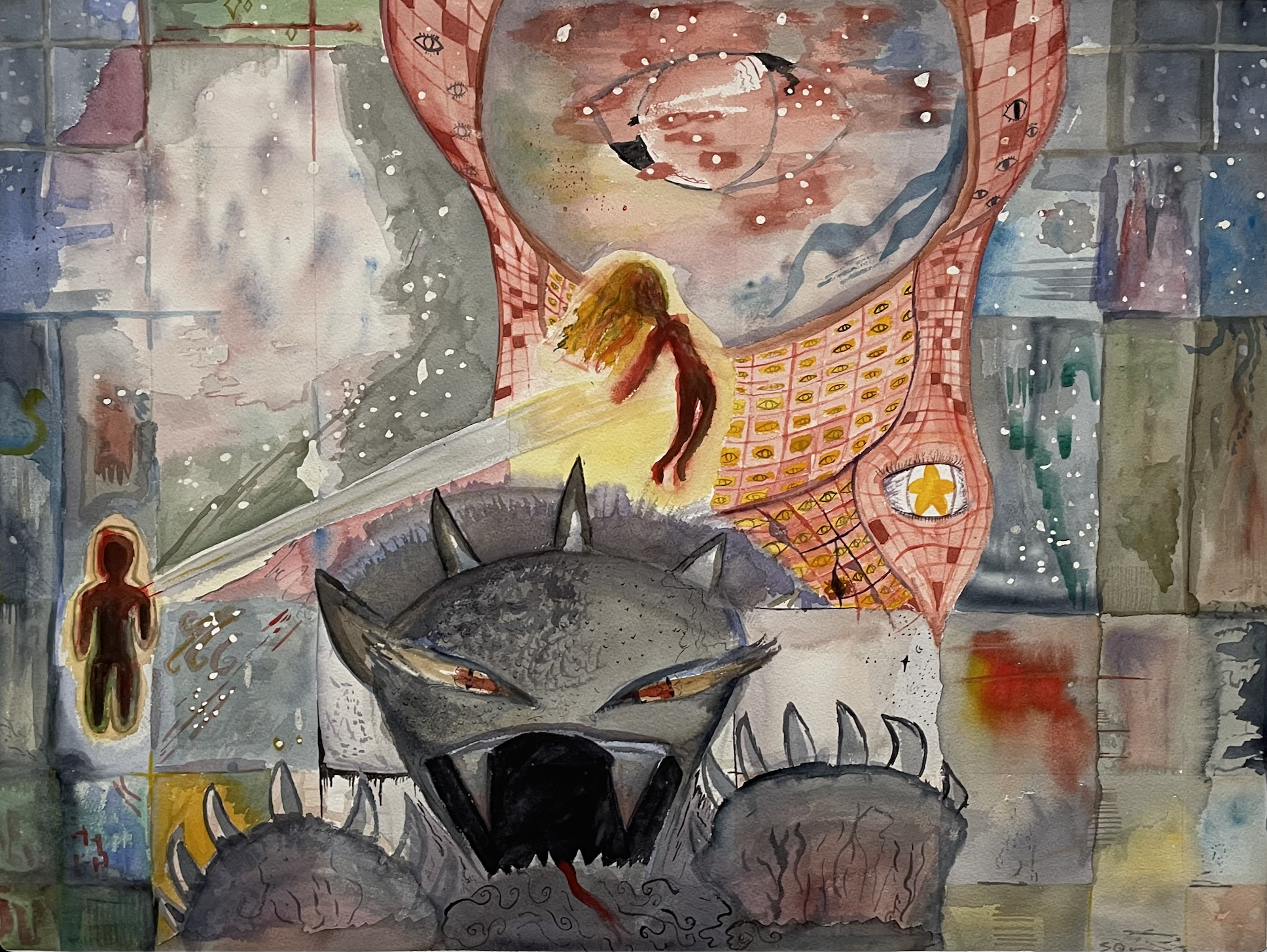 Untitled - watercolor on Arches paper (22x30 in)