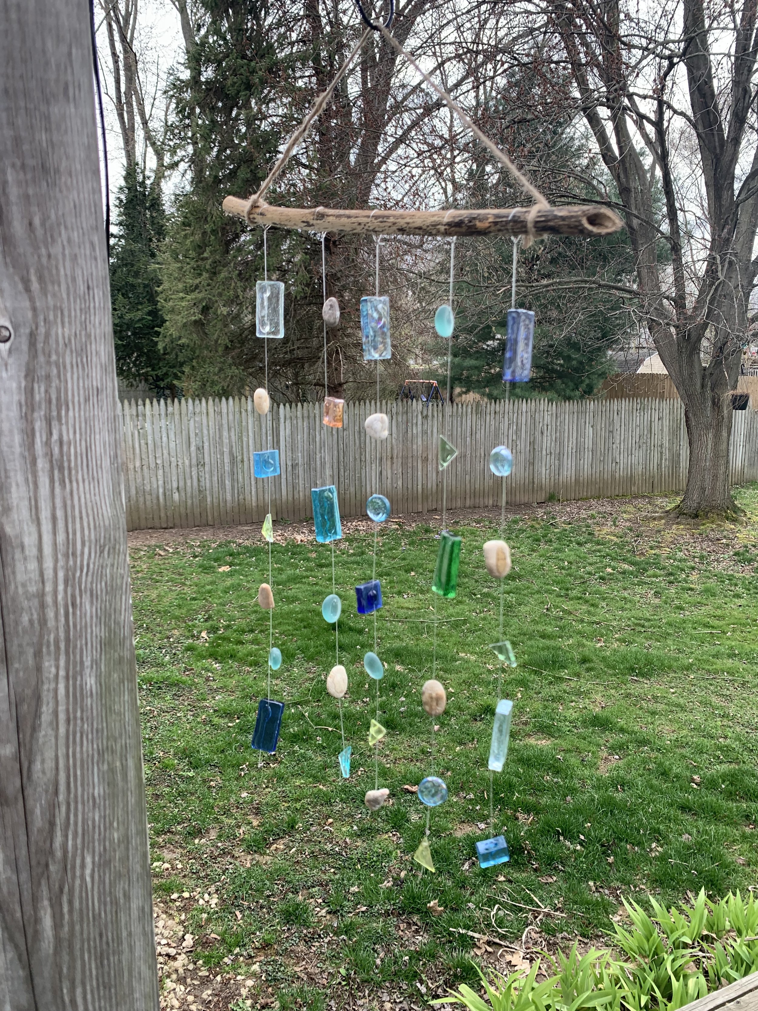 Beautiful Glass and Stone Suncatcher