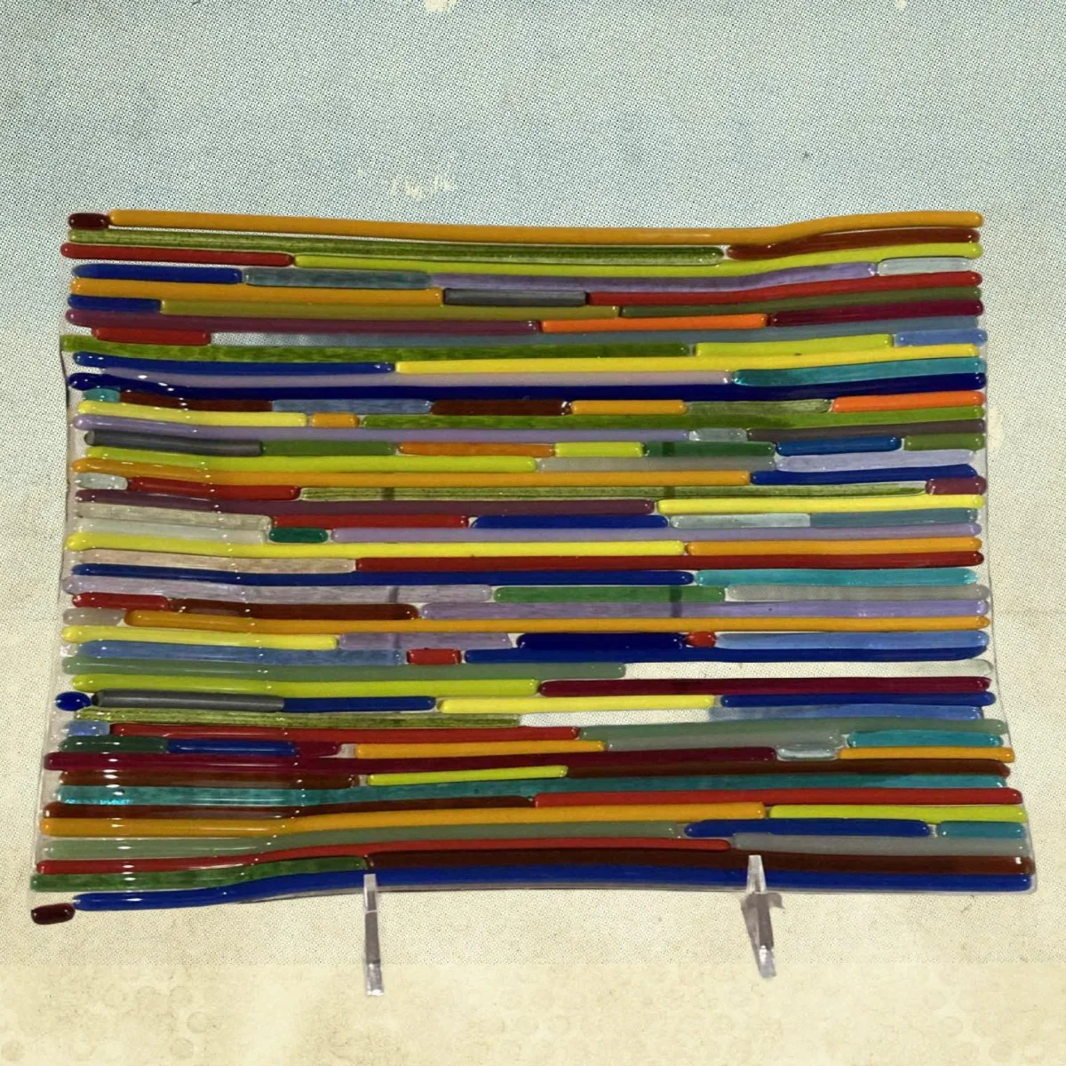 glass bowl with rods