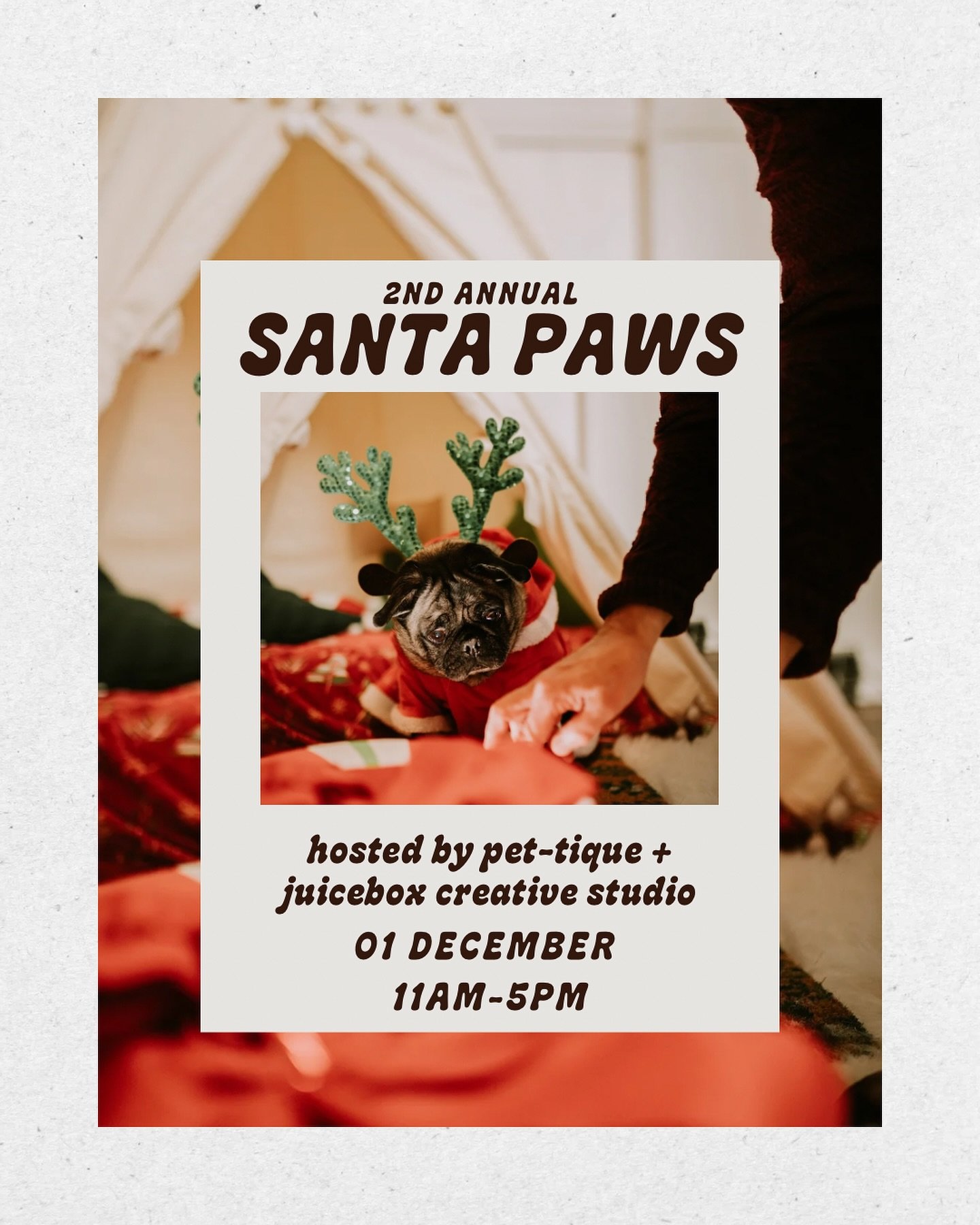 This may be one of my favorite events ever. As someone who loves pups, this is the best day ever! 

We are partnering with @pettiquecle again this year to bring you Santa Paws 2024 on December 1st from 11-5pm! 

Check in at Pet-Tique then bring your 