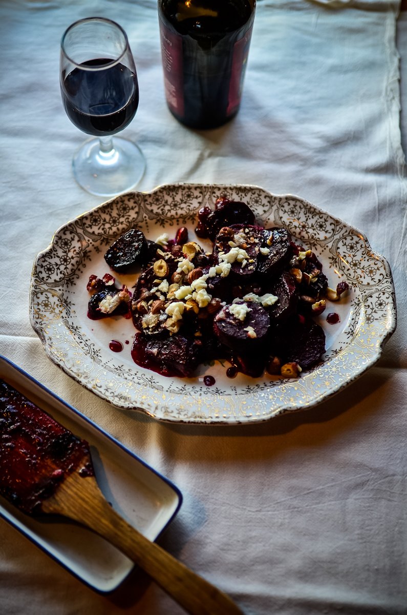 Honey-Roasted Hazelnut and Beet Salad
