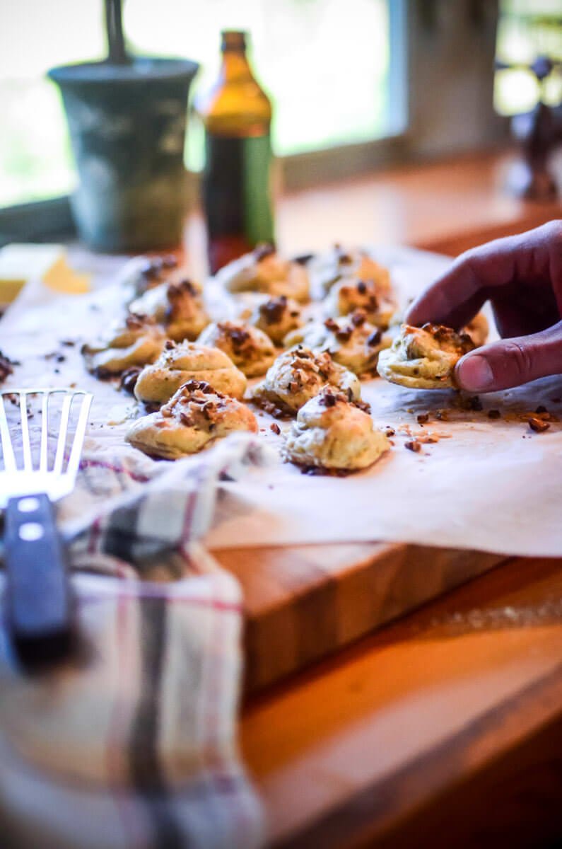 Walnut and Parmesan Puffs