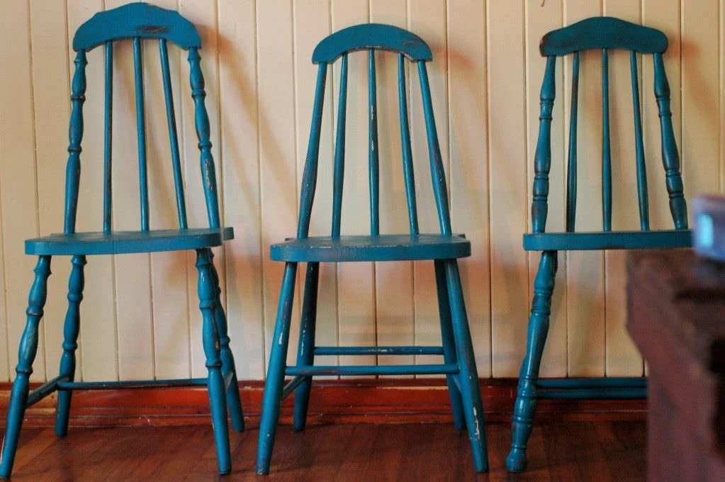 Seven of the eight chairs.