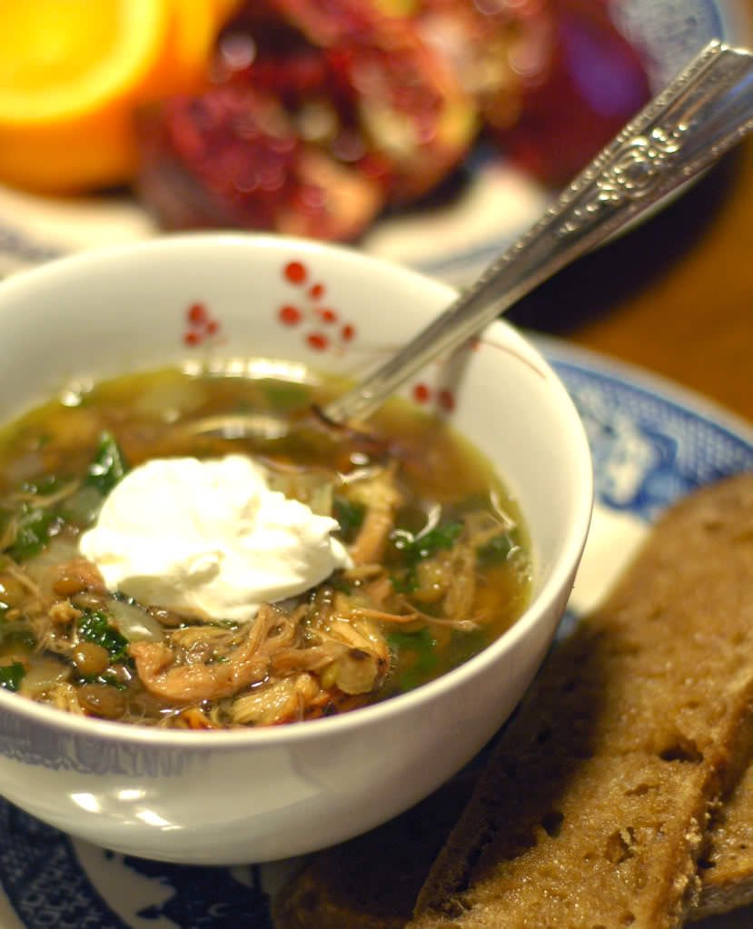 Pork Butt, Lentil, &amp; Kale Soup