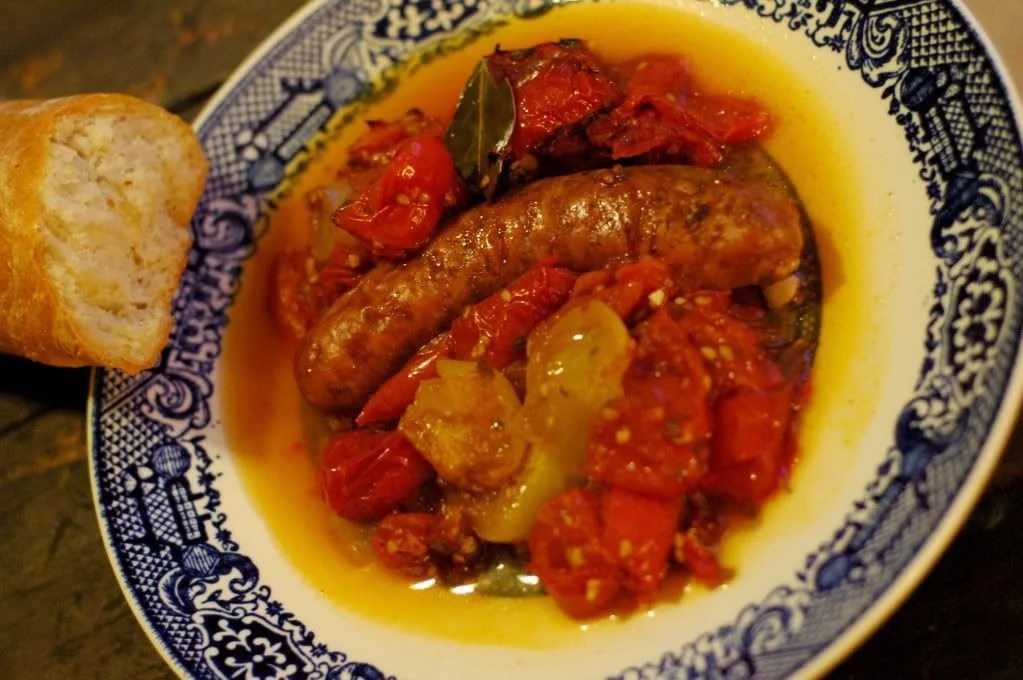 Sweet Tomato and Sausage Bake
