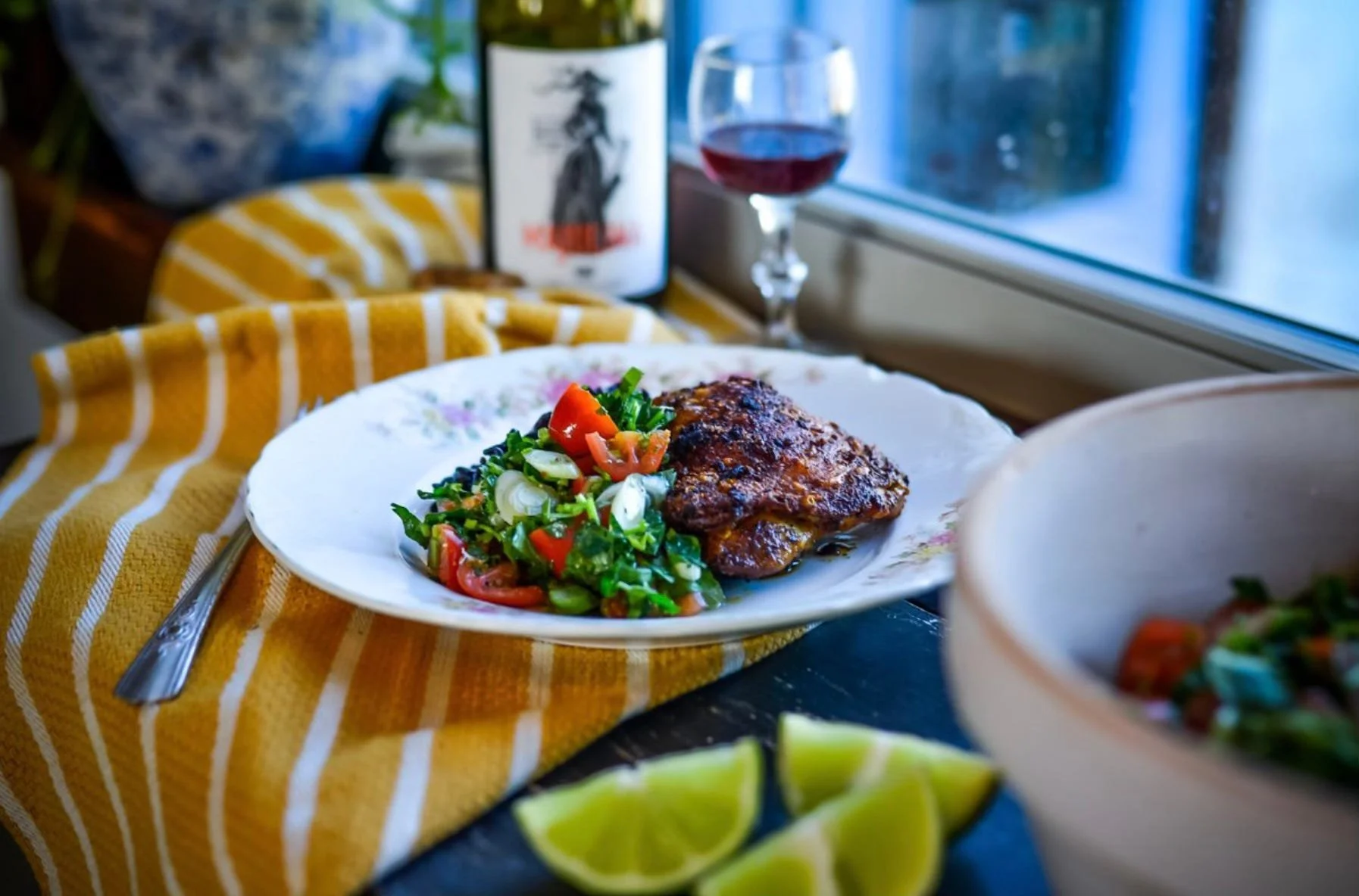Quick &amp; Easy Spiced Chicken Thighs (…and a Pool)