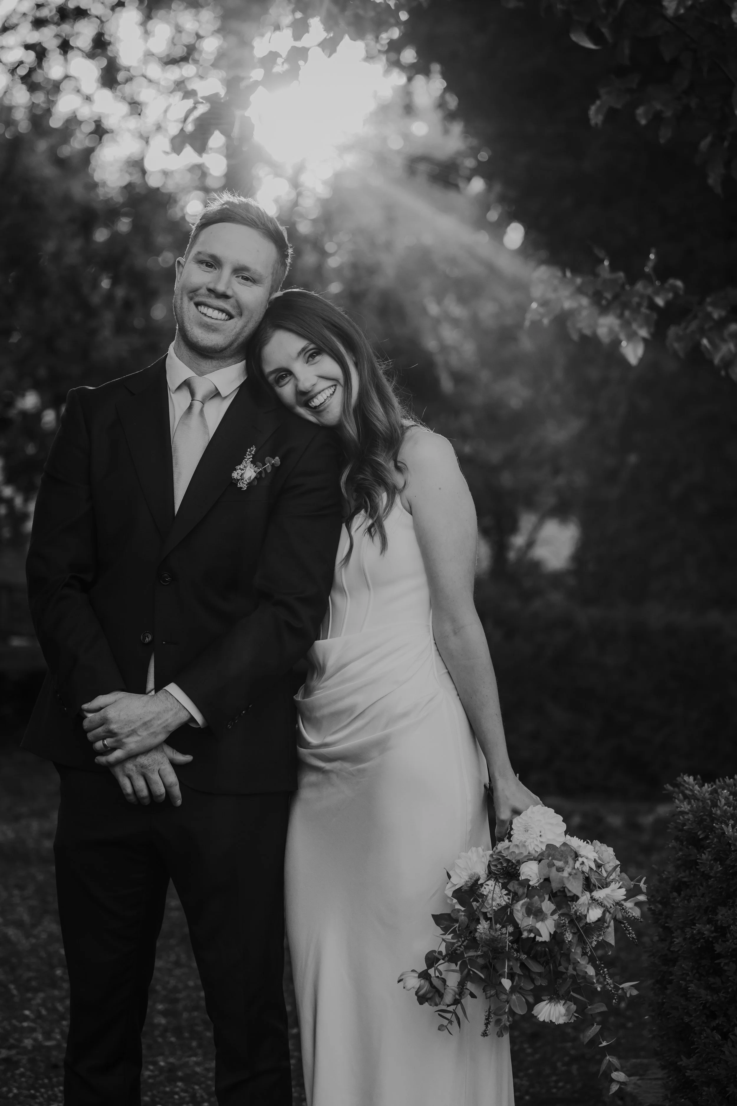 a beautiful couple enjoying their all inclusive elopement package in Braidwood