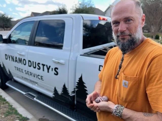 Dusty with Two Baby Squirrels we Rescued.jpeg