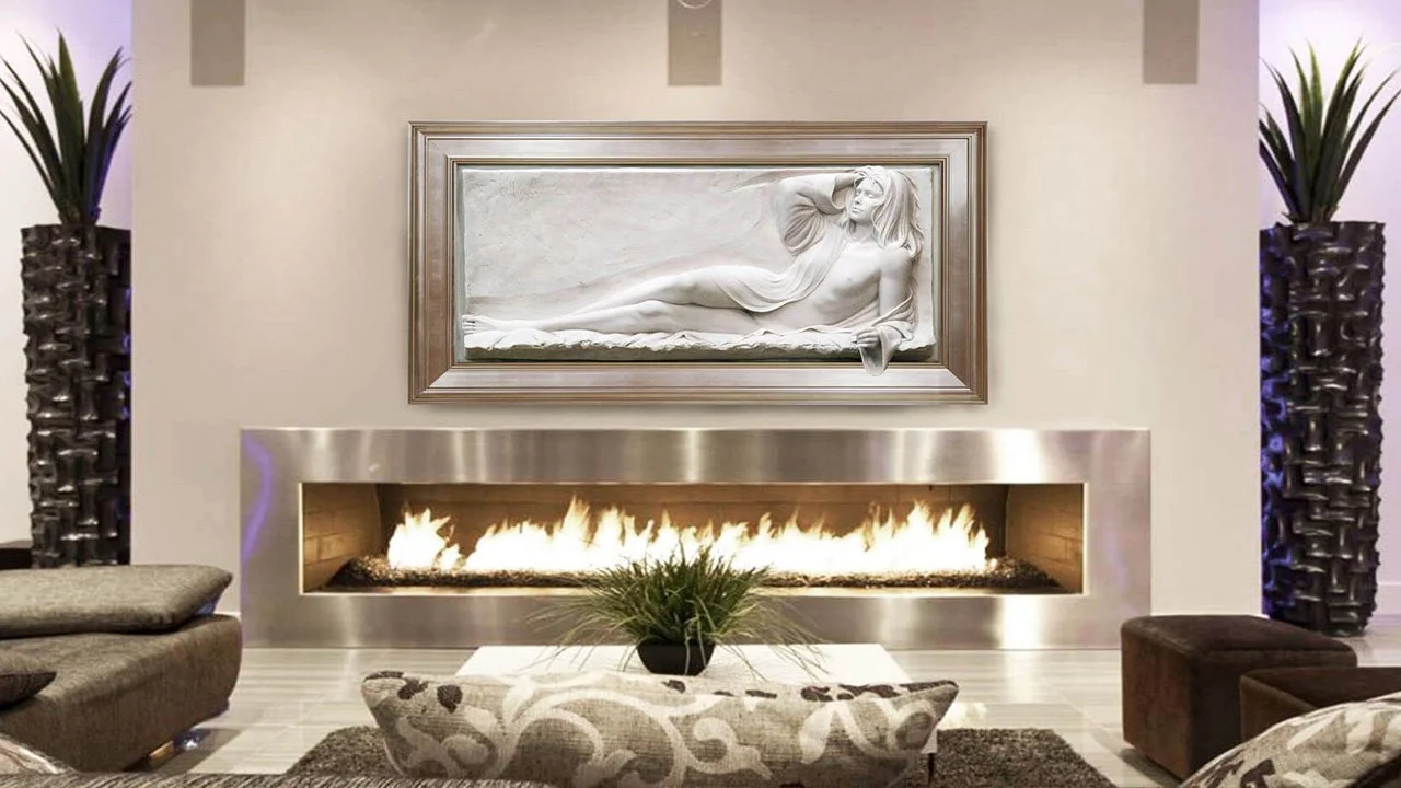 Bill mack sculpture in living room