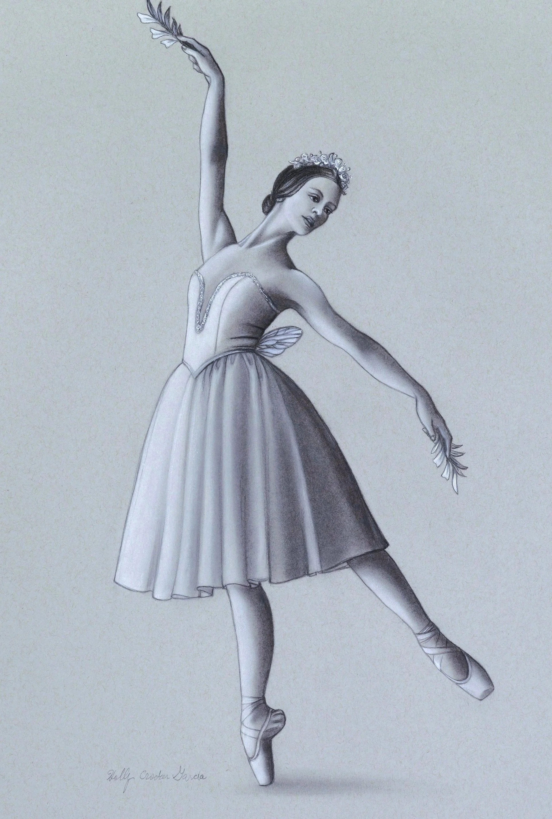 Ballerina drawing Myrtha Queen of the Wilis