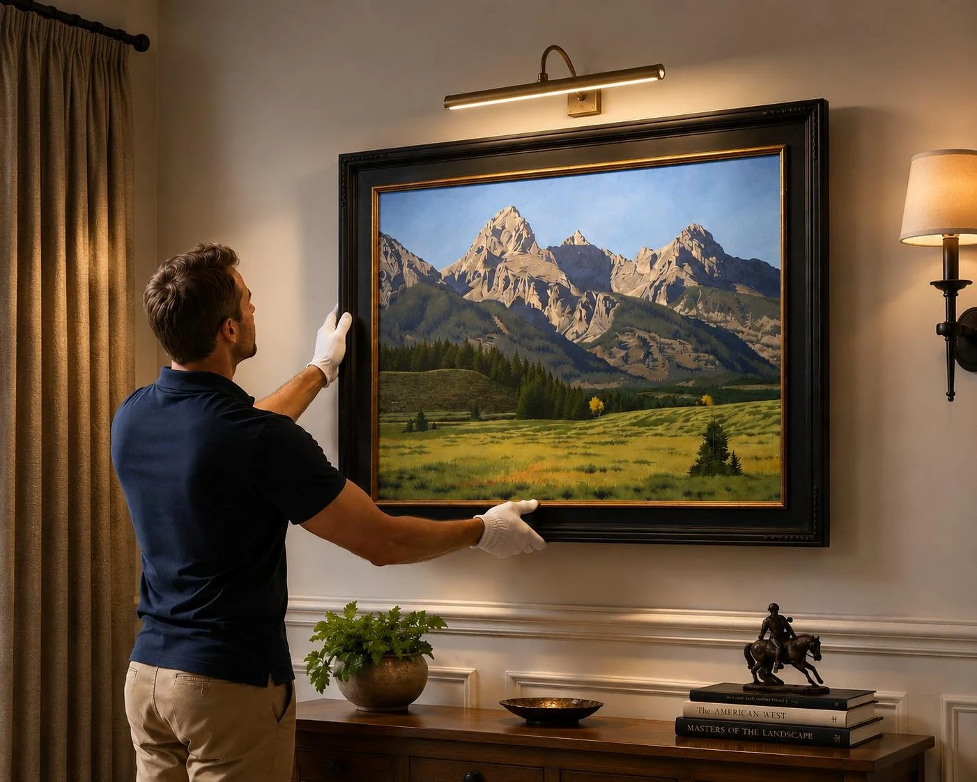 how to hang art