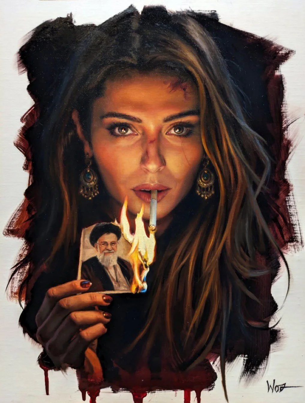 Free Iran painting