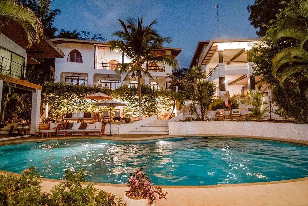 Spend a week with Roam yoga retreats, luxuriating at Casas Kismet, a boutique hotel nestled atop a quiet ridge in Playa Pelada.