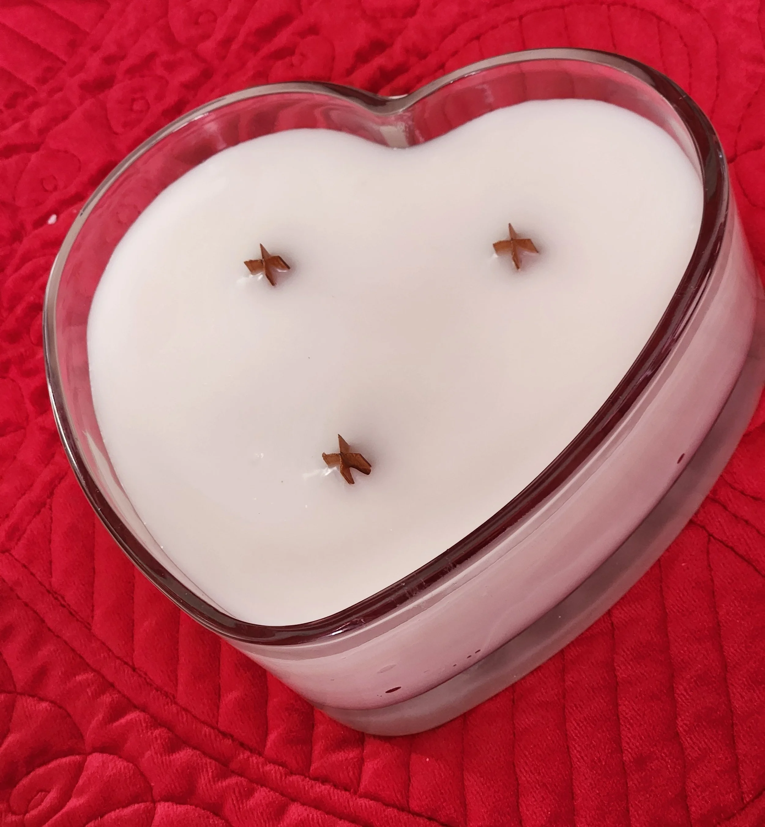 Heart Shaped White Chocolate Scented Candle