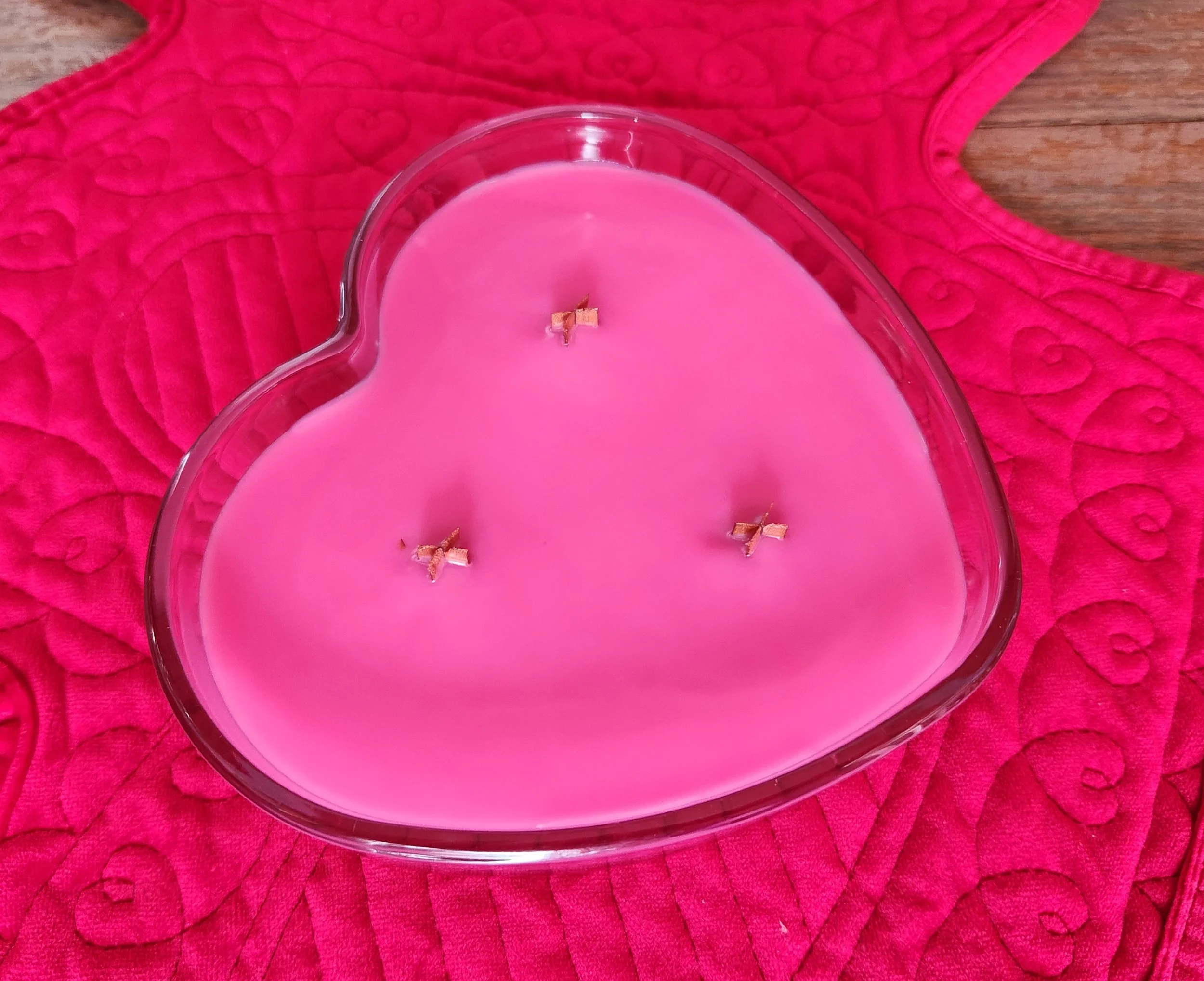 Pink Heart Shaped Candle